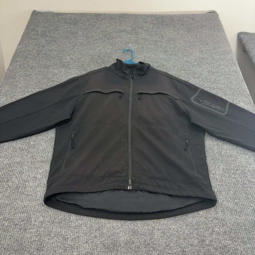 5 11 Tactical Jacket Mens Black Polyester Softshell Full Zip Utility Gorpcore